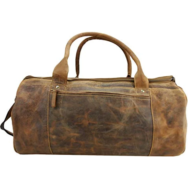 Greenburry Vintage Reisetasche, 50 cm aus 100% Leder in braun, ideal für Reisen – Bild 2