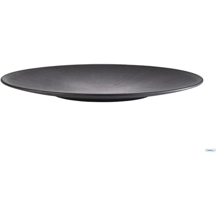 APS 85066 Teller NERO, Ø 42 cm, Höhe 3,5 cm, Melamin, schwarz – Bild 1