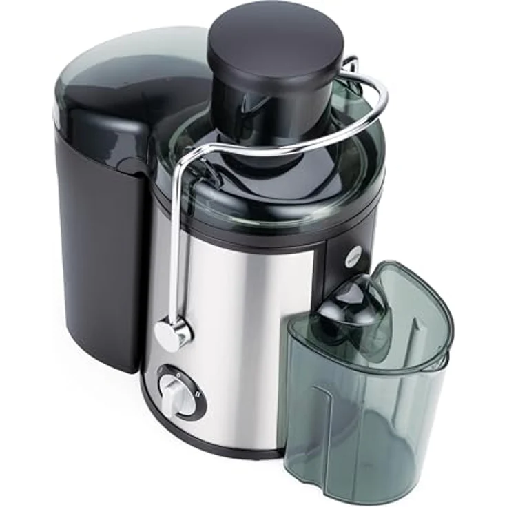 Wilfa JU1S-400 Entsafter, für Gemüse und Obst, aus rostfreiem Stahl, mit 2 Geschwindigkeitsstufen, 400 Watt, 0,45L Saftbehälter, 1,5 L Fruchtfleischbehälter, silber - Preisvergleich – Bild 5
