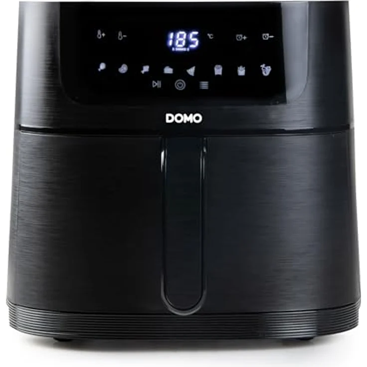 Domo DO539FR Heißluftfritteuse Deli-fryer mit Timer 6 L 1500 W, Schwarz - Bis zu 80% weniger Fett, 8 automatische Programme, antihaftbeschichtet – Bild 3