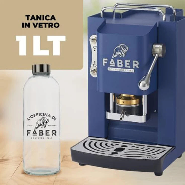 Faber Coffee Machines Pro Deluxe 3.0 Chrom Kaffeepadmaschine, 44 mm ESE-Pad kompatibel, hygienischer Glastank, magnetisch abnehmbare Brühgruppe, edle Chrom-Details – Bild 4