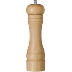 HENDI Salzmühle, einstellbarer Salzstreuer mit Keramik-Mahlwerk, 57x(H)215mm, Holz hell