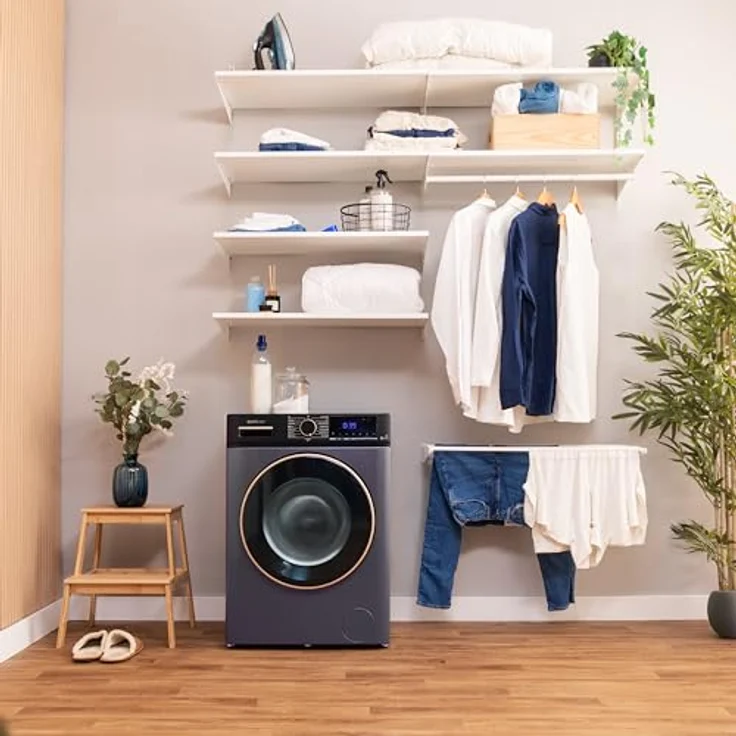 Cecotec Bolero Dresscode 7610, Frontlader-Waschmaschine 7 kg, Inverter Motor, Dampffunktion, 1400 U/min, Ice Blue, 15 Programme, Energieklasse A – Bild 3