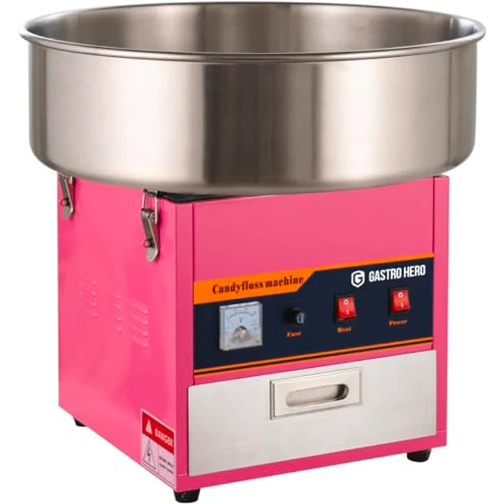 GastroHero Zuckerwattemaschine, mobil und einsatzbereit in nur 4-5 Minuten, Ø 520 mm, ideal für Innen- und Außeneinsatz – Bild 1
