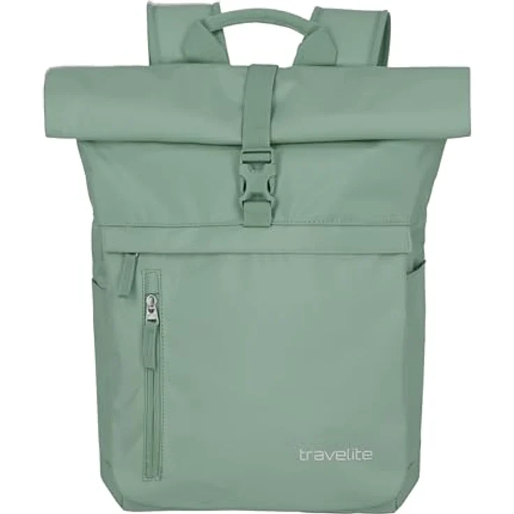travelite BASICS Rollup Rucksack, Freizeit- und Arbeitsrucksack mit 15,6 Zoll Laptopfach, atmungsaktive Rückwand, in verschiedenen Trendfarben – Bild 1