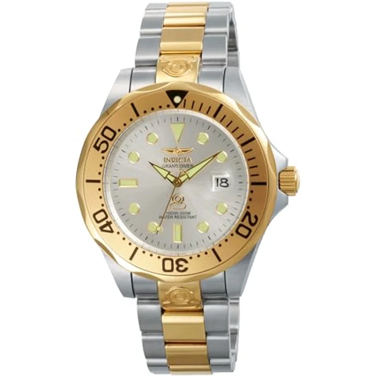 Invicta Pro Diver 3050, Edelstahl Automatikuhr mit 47mm Gehäuse und silbernem Zifferblatt, 30 bar Wasserdichtigkeit