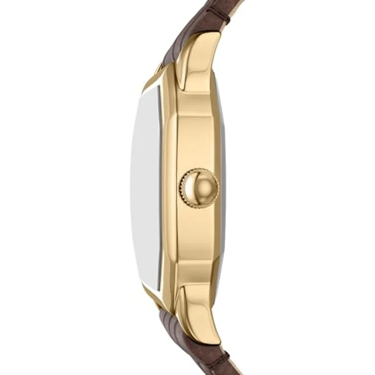 FOSSIL Damen Analog Quarz Uhr ES5426, 27mm Gehäuse, braunes Echtlederarmband, cremefarbenes Zifferblatt, wasserfest bis 30m – Bild 5