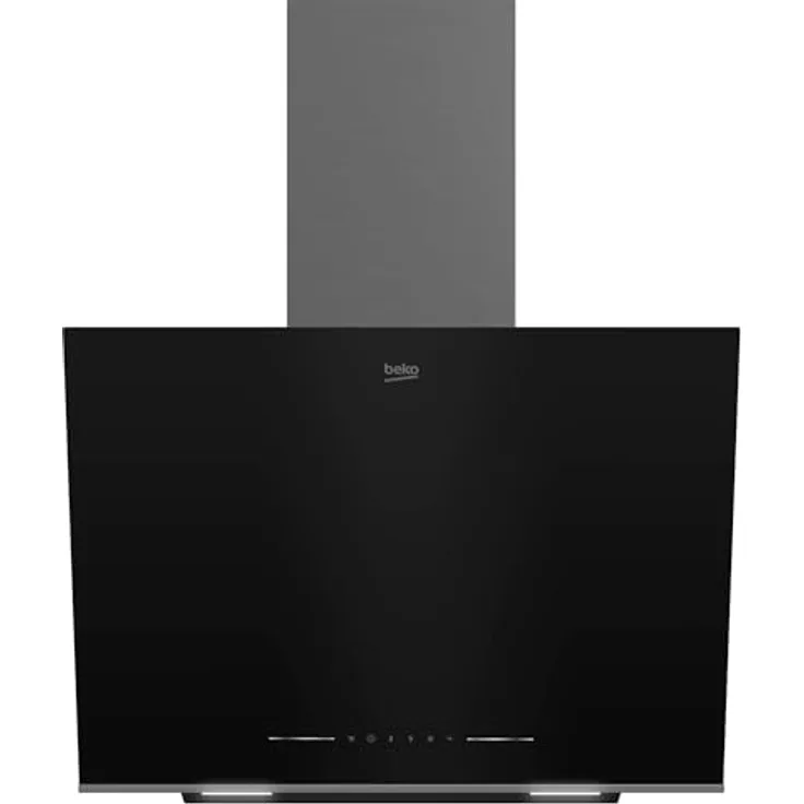 Beko BHCA66641BBHS Kopffreihaube, Wandmontage, Energieeffizienzklasse: A, Leistungsstufen: 3 + intensiv, schwarz