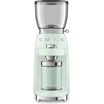 Smeg Kaffeemühle CGF11PGEU, konisches Edelstahlmahlwerk mit 30 Mahlgrad Einstellungen, 350 g Kaffeebohnenbehälter, Premium Aluminium-Druckgussgehäuse, Pastellgrün