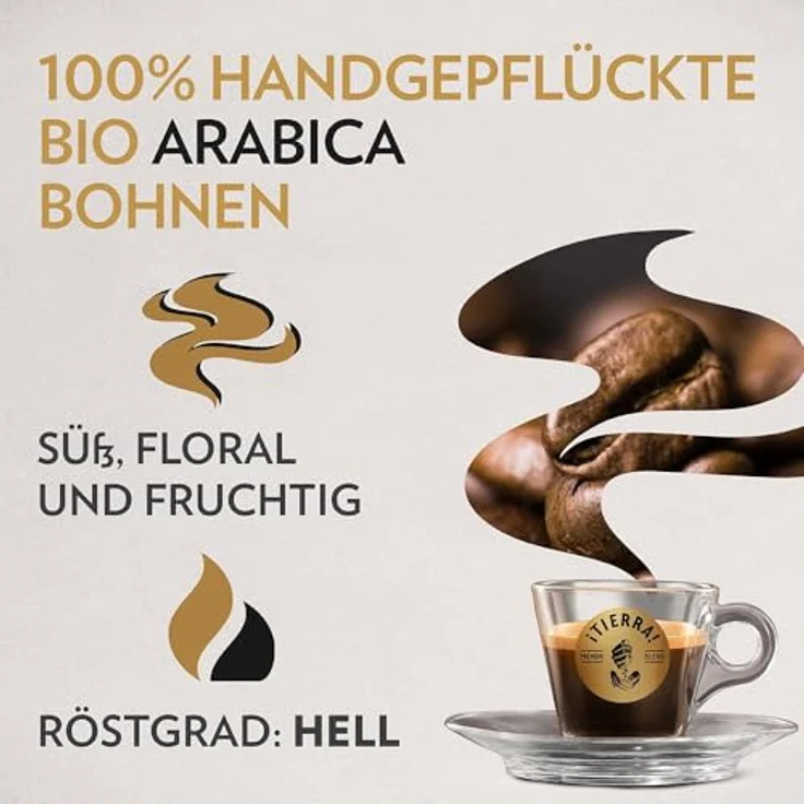 Lavazza Kaffeebohnen - Tierra Bio Organic - 100 % Bio Arabica Bohnen - 1er Pack (1 x 1 kg) – Bild 6