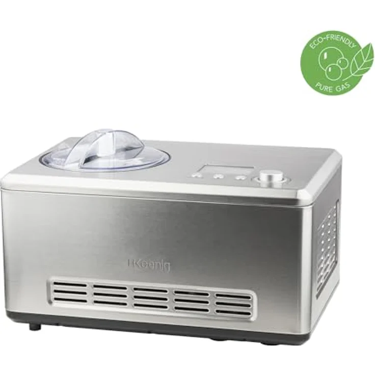 H.Koenig professionelle Eismaschine HF320 - Elektrisch - 2 L - 180 W - Kühlfunktion - Schnelle Zubereitung - Eis, Frozen Joghurt und Sorbet – Bild 2
