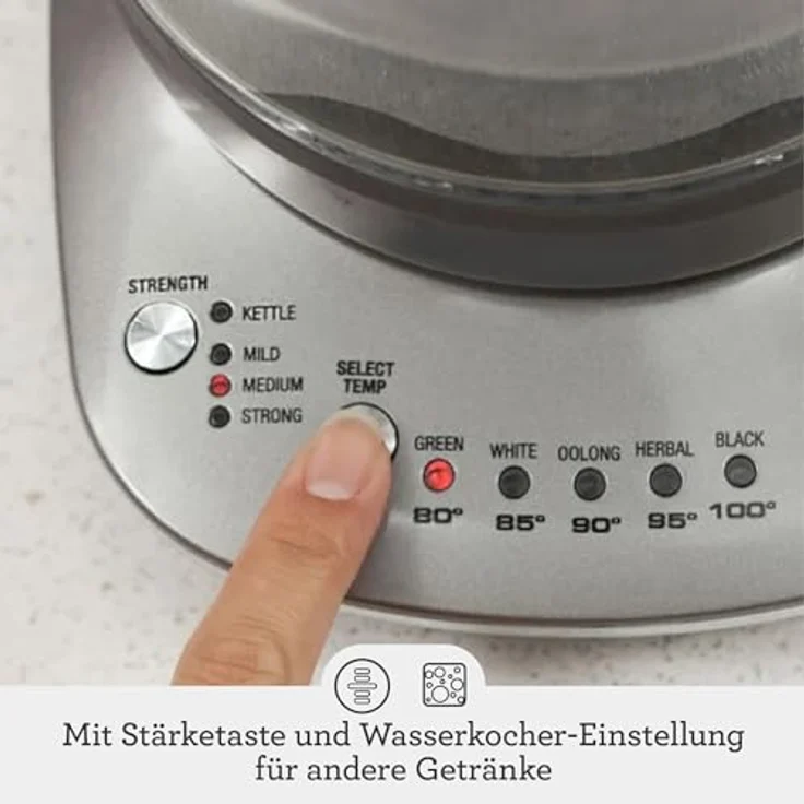 SAGE STM700 the Tea Maker Compact Teeautomat mit Absenkautomatik, 1 Liter, Edelstahl – Bild 4