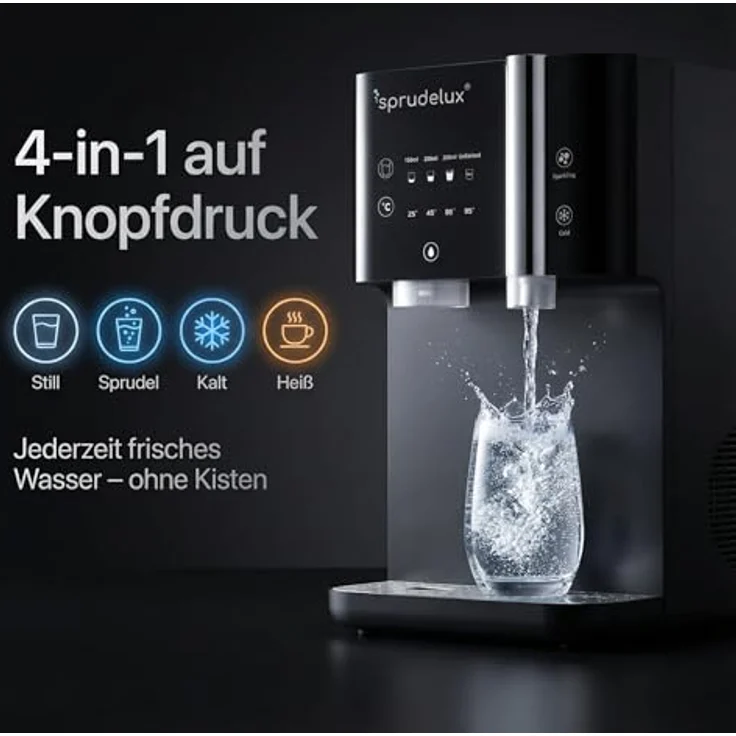 Neues Wasser SPRUDELUX JUMAN Supreme, Wasserspender mit Umkehrosmose, Sprudel & Heißwasser, Direct-Flow-System, Touchdisplay – Bild 2
