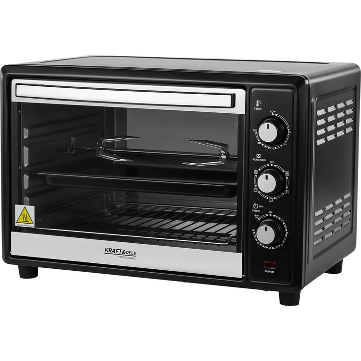 KRAFT&DELE Elektrischer Herd Kd4134, 45 L mit 2000 W, Grillfunktion und Zubehör, bunt