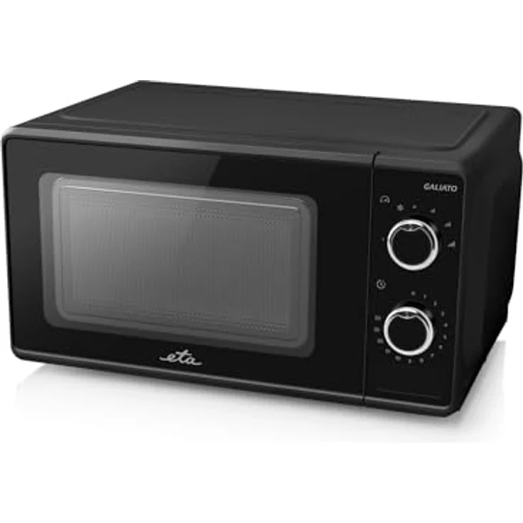 ETA Mikrowelle Galiato I 6 Stufen I Auftauen I Erwärmen I 700W I bis zu 30 min Timer I 17 Liter I Schwarz – Bild 3