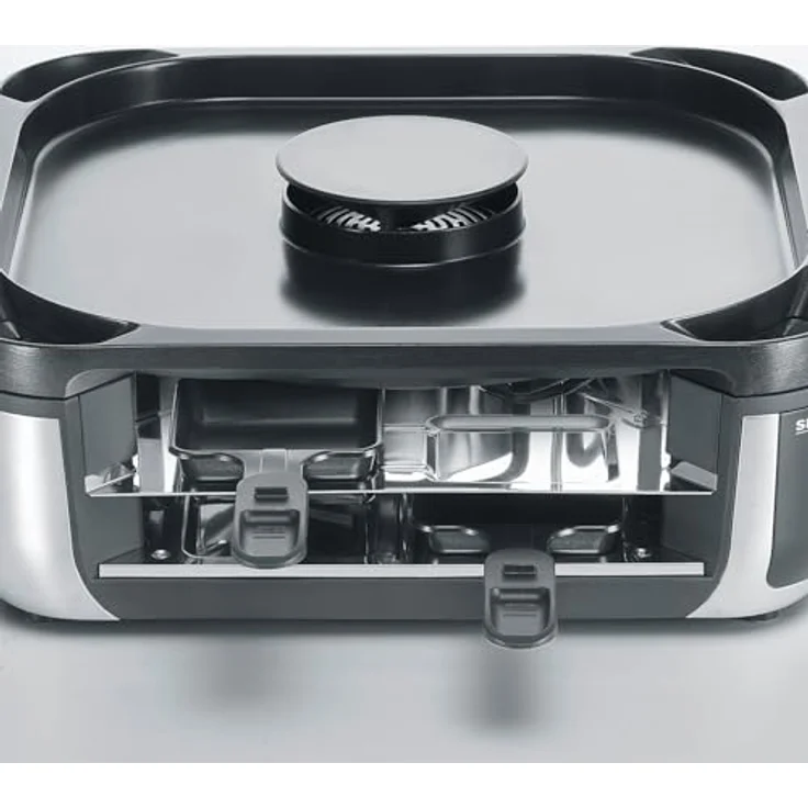 Severin Raclette RG 2379, 1900 W, Schwarz / Silber, mit austauschbarem Aktivkohlefilter und Digital-Display – Bild 6