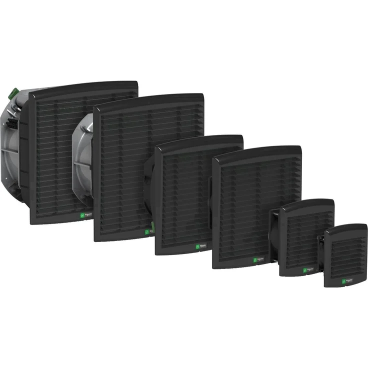 Schneider Electric ClimaSys Smart, Belüftungsventilator mit 38 m³/h Luftdurchsatz, IP54 Schutzart, leiser Betrieb mit 41 dB, 230V, energieeffizient mit 4,5 Watt