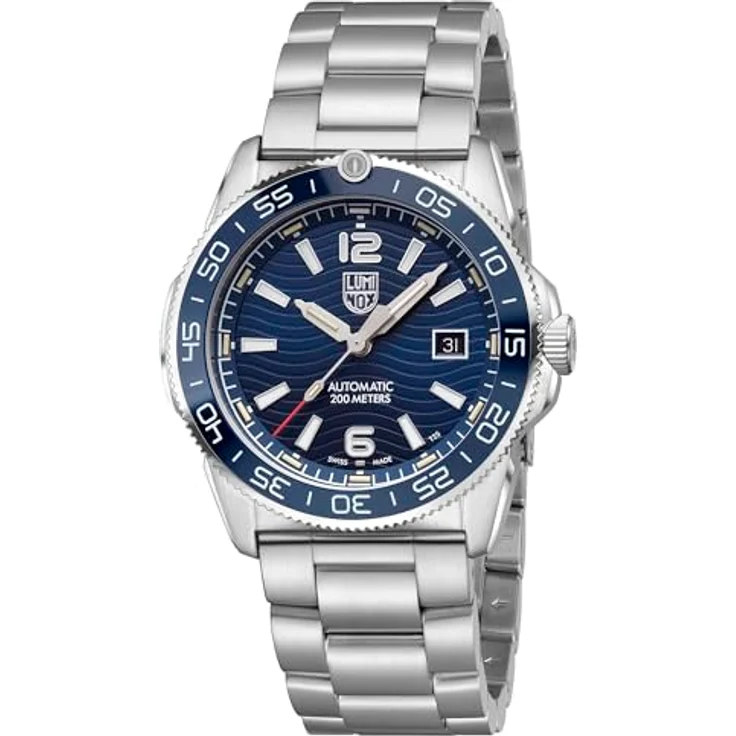 Luminox Pacific Diver Automatische Taucheruhr, 42 mm, Blau, Casual - Robuste Konstruktion, Selbstbetriebene Beleuchtung, Wasserdichtigkeit bis zu 200 Metern, Saphirglas, vielseitiges Design – Bild 3