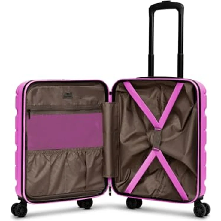 Franky Munich 4.0 Kabinentrolley S 53 cm, 4 Rollen, Dehnfalte, 100% ABS, rosa – Bild 5