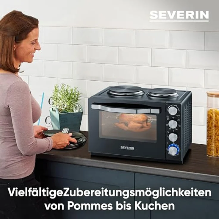 Severin 2074 Minibackofen Timerfunktion, Grillfunktion, mit Kochfunktion, Kontrollleuchte 30l – Bild 3