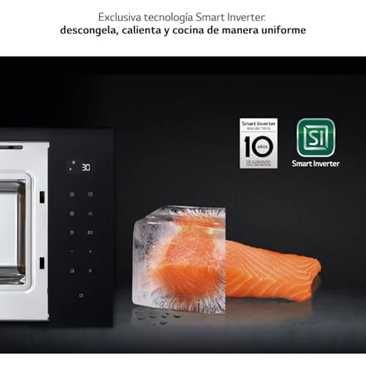 LG MGBZ2593F, Integrierte Grill-Mikrowelle, 25 l, 1450 W, LED-Display, Schwarz und Edelstahl – Bild 7