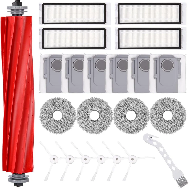 FELIXLEO Saugroboter Zubehör-Set für Roborock P10 Q Revo, 1-tlg. Set mit Hauptbürste, Filtern, Staubbeuteln und Tüchern