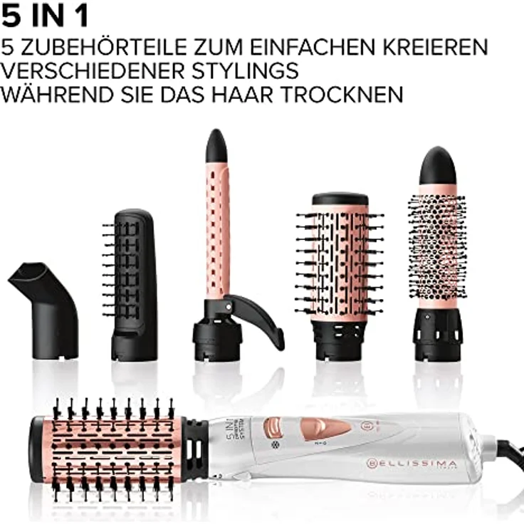 Bellissima My Pro Hot Air Styler GH18 1100, Warmluftbürste für Damen mit vielseitigen Stylingmöglichkeiten und glänzendem Haar – Bild 2