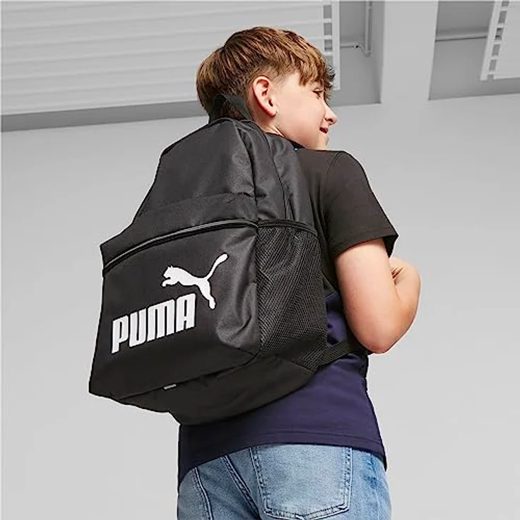 PUMA Phase Rucksack, Freizeitrucksack für Erwachsene mit Hauptfach und gepolsterten Schulterriemen, schwarz – Bild 2