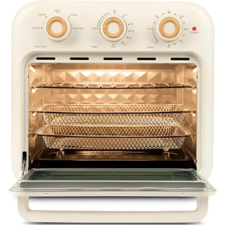 Girmi FG29 Heißluftfritteuse & Multifunktionsofen, 1500W, 22 Liter, 5 Programme, Maxi-Lüfter, Innenbeleuchtung, Rezeptbuch inklusive – Bild 3