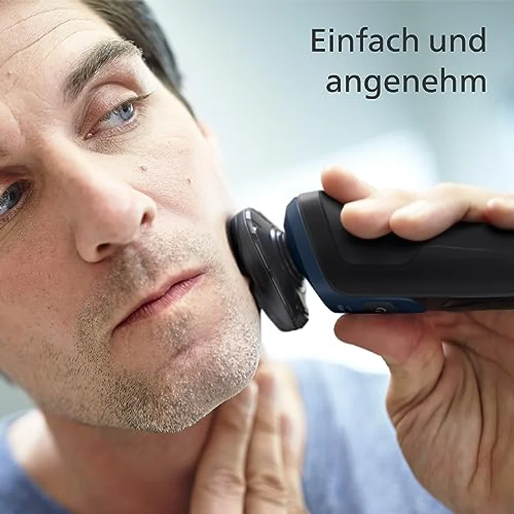 Philips Shaver Series 5000 – Elektrischer Nass- & Trockenrasierer für Herren mit Präzisionstrimmer & weicher Transporttasche, Metallic-Blau – Bild 5