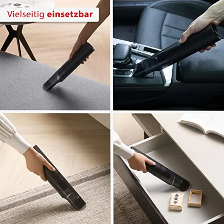Roidmi Schwarz P1 Akku-Staubsauger, Handstaubsauger, HEPA Filter, bis zu 25 Minuten Akkulaufzeit, hohe Saugleistung mit 6.000 Pa, USB-Anschluss, Geräuscharm, LED-Beleuchtung – Bild 5