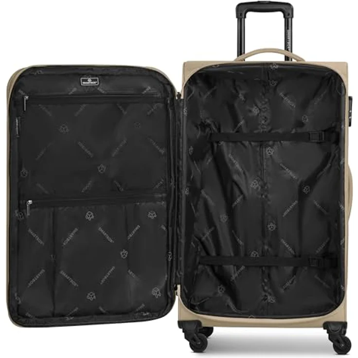 SMARTBOX großer Weichgepäck Check-in Koffer für Damen & Herren | Großer XL Trolley 46 x 31 x 78 cm | 4 Rollen & Zahlenschloss | erweiterbar mit Dehnfalte | leichte 3,6 kg (Edition 04) – Bild 5