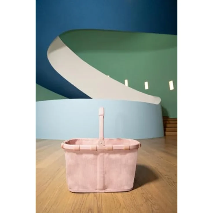 Reisenthel carrybag frame cord Shopper, wasserabweisende Einkaufstasche im Kord-Muster, Nude, 48 x 28 x 29 cm – Bild 7