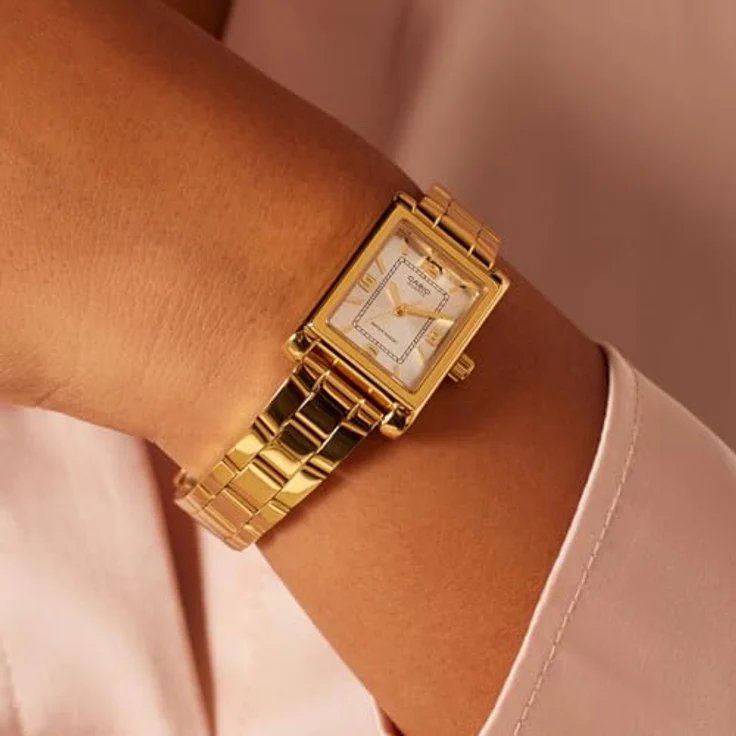 CASIO TIMELESS COLLECTION Quarzuhr LTP-1234PG-7AEG, Damenuhr mit eleganter Goldoptik – Bild 4