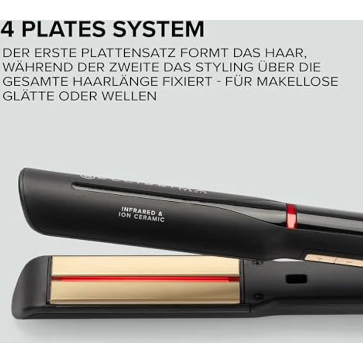 Bellissima Imetec Creativity Infrared, Glätteisen mit Infrarot-Technologie, 4 Heizelementen und 11 einstellbaren Temperaturen von 130 °C bis 230 °C, ION Ceramic Beschichtung – Bild 5