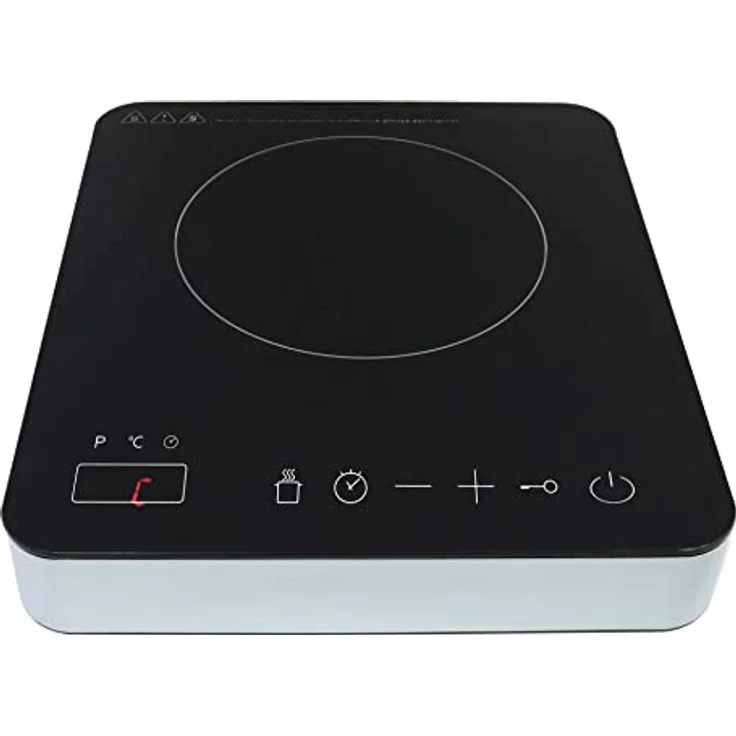 DESKI 613-401569 Induktionskochfeld 22 x 22 cm, Sensorsteuerung, 60-240°C, 4 Digitalanzeigen, 2000 Watt – Bild 2