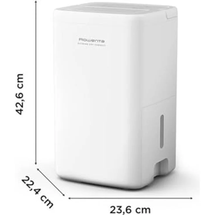 Rowenta Extreme Dry Compact DH5250F0, leistungsstarker Luftentfeuchter (14 l/Tag), schnelle Wäschetrocknung, Echtzeit-Feuchtigkeitsanzeige, leise, kompakt – Bild 3