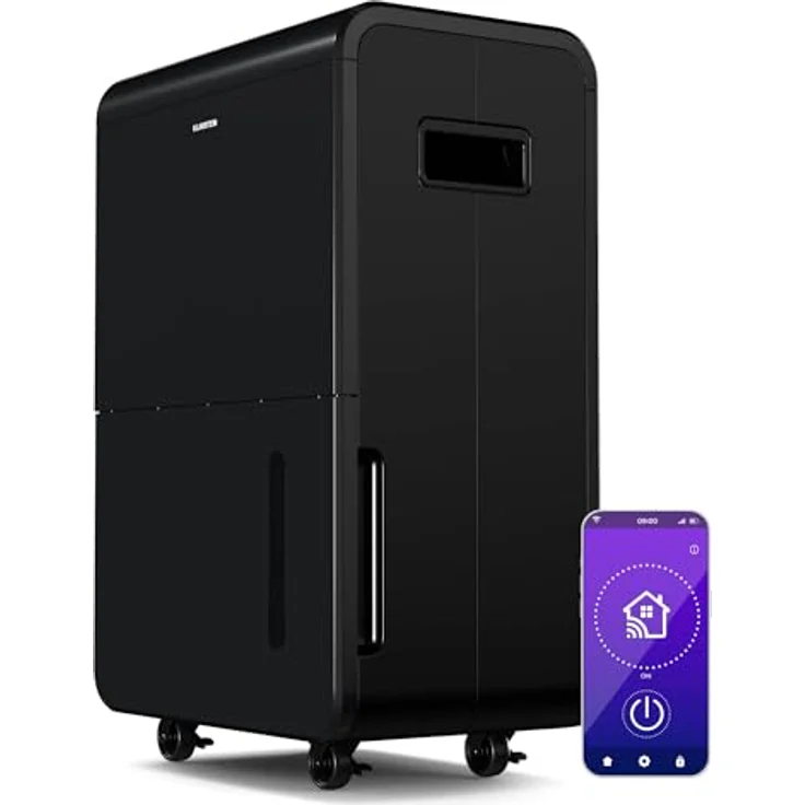 Klarstein DryFy Grand Smart 70L Luftentfeuchter - WLAN-App-Steuerung, 8L Tank, 24h Timer - Tragbar, für Keller & Räume bis 90 m² – Bild 1