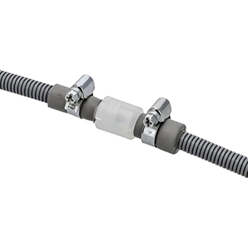 Rückschlagventil 10mm Kunststoff - Mit Klemmbändern Für Waschmaschine & Co