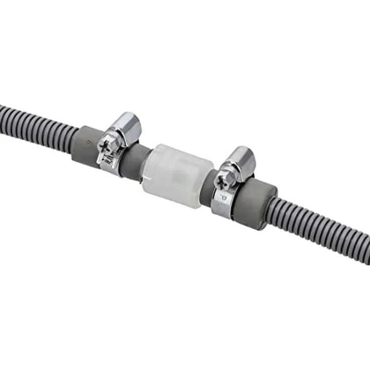Xavax Rückschlagventil mit 2 Schlauchschellen (für Ablaufschläuche von 8 bis 10 mm Durchmesser, verhindert Rückfluß von Abwasser, u.a. für Waschmaschine, Wäschetrockner, Kondenstrockner geeignet) – Bild 3