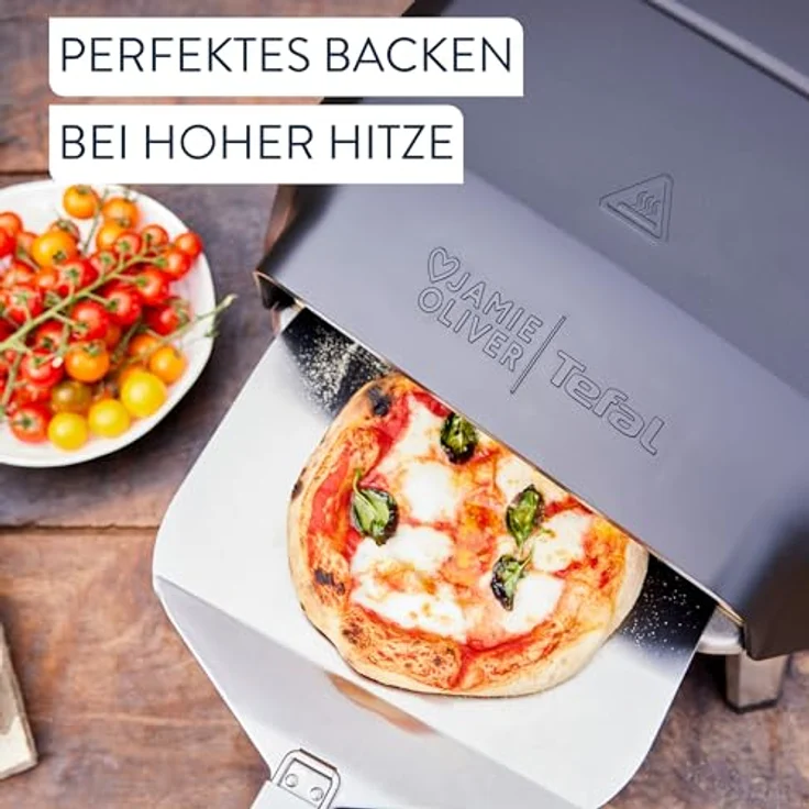 Tefal Jamie Oliver Pizzaofen JM4168D0, Gas-Pizzaofen mit 360° drehbarem Pizzastein, kompaktes Design, inkl. Pizzaschaufel – Bild 5