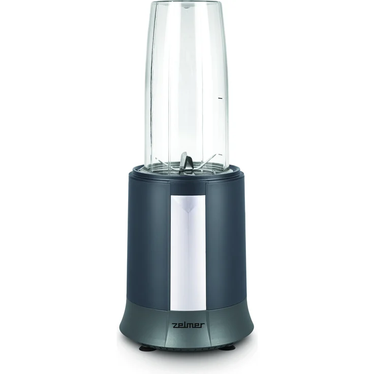Zelmer ZSB3200 NUTRI, Standmixer mit 1200 Watt, sechs Edelstahlklingen und zwei 800 ml Flaschen, grau