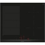 Siemens EX675HEC1E iQ700, Smartes Induktionskochfeld, 60 cm, Schwarz, Mit Rahmen aufliegend, varioInduktion, TouchSlider, Bratensensor Pro - Braten ohne Anbrenngefahr