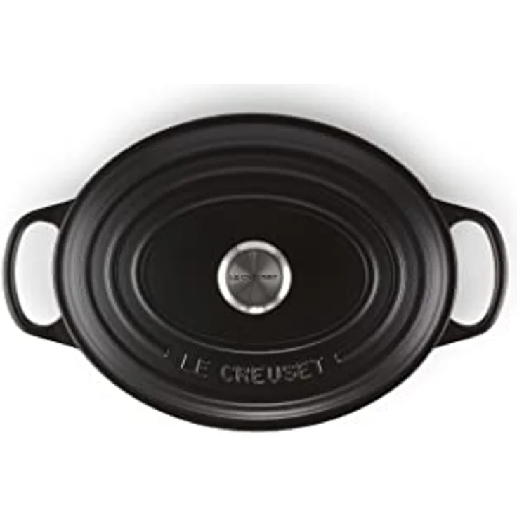 Le Creuset Signature Gusseisen-Bräter mit Deckel, Durchmesser 29 cm, Oval, Für alle Herdarten und Induktion geeignet, Volumen: 4,7 l, schwarz matt  – Bild 5