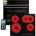 KKT KOLBE Backofen und Kochfeld SET8319PHCCH59RL, Premium Backofen mit Pyrolysefunktion und Kochfeld mit 4 Kochzonen, SUPERKERAMIK®-Glaskeramik