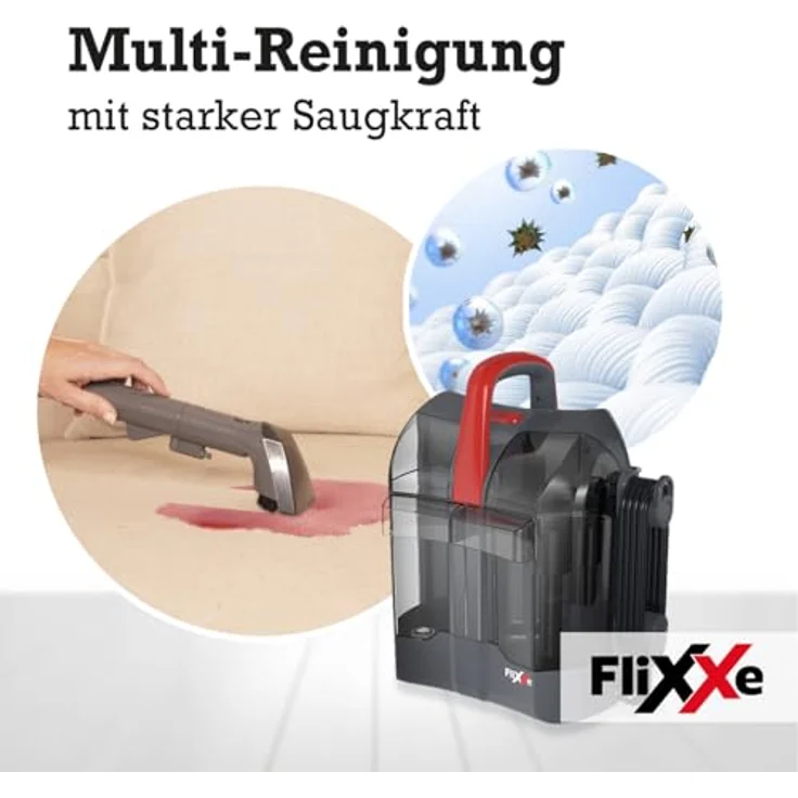 FliXXe Spot Cleaner C17, Nass-Trocken-Sauger mit 330 W Motor, Twin-Tank-Technologie, 3 Meter Kabel, kompakt für Teppiche und Polster – Bild 7