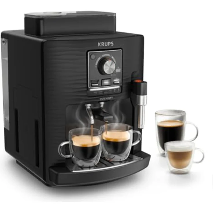 Krups Intensity Kaffeevollautomat, mit Mahlwerk und manueller Milchaufschäumdüse, ultrakompakt – Bild 3