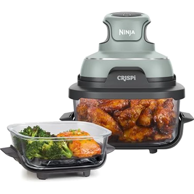 NINJA Fritteuse Crispi FN101EUSG, Heißluftfritteuse mit 3,8 l Fassungsvermögen und LCD-Display, 4 einstellbaren Programmen, Timer-Funktion – Bild 1
