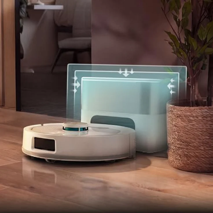 Cecotec Conga Y60, Beutelloser Staubsauger-Roboter mit Lasernavigation, 0,35 l, Perleffekt, autonom mit Selbstentleerung – Bild 4