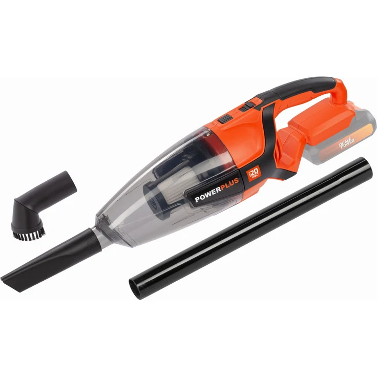 Powerplus Dual Power POWDP6030 Handstaubsauger, 20V mit 8 kPa Saugkraft, inkl. Zubehör, exkl. Akku und Ladegerät, 600 ml Auffangbehälter